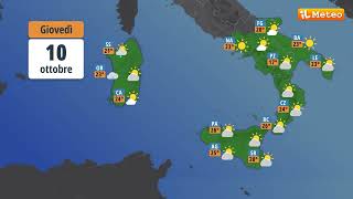 Meteo previsioni meteo Giovedì 10 ottobre 2024 [upl. by Kyd]