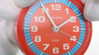 WEHRLE KIDDY Alarm Mantel Clock Vintage COLLECTORS ITEM Space Age 1970s Germany [upl. by Leuneb564]