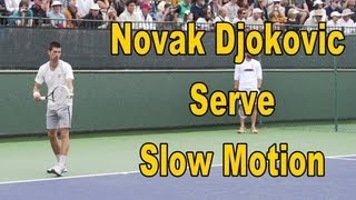 Novak Djokovic Serve Slow Motion  BNP Paribas Open 2013 [upl. by Lynnell]