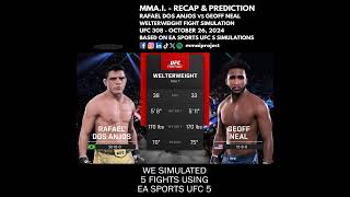 UFC 308 Rafael Dos Anjos vs Geoff Neal WW Fight Simulation Prediction amp Recap 🇧🇷🇺🇸👊🎮 shorts [upl. by Enitselec]