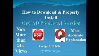 PSpice 91 Student free version  How to Download amp Install properly  Complete Information [upl. by Lashonda]