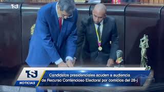 Candidatos presidenciales acuden a audiencia de recurso contencioso electoral por comicios del 28J [upl. by Akcirederf]