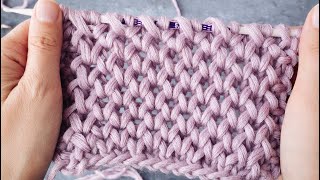 💥 Super Easy Honeycomb Brioche Stitch Tutorial Knitting Pattern [upl. by Thistle335]