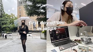 uni vlog waseda🖇 first days of university in japan dorm life online classes decorating dorm [upl. by Dahaf]