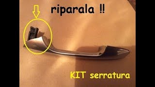 KIT serratura riparazione maniglia alfa romeo 147GTfiat 500 [upl. by Artemas868]