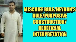 MISCHIEF RULEHEYDONS RULEPURPOSIVE CONSTRUCTIONBENEFICIAL INTERPRETATION [upl. by Ecirehc]