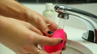 How To Use a Beautyblender Sponge  Beauty How To [upl. by Sullecram]