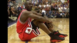 Michael Jordan wearing Black  Red Bred Air Jordan 13 XIII retrospective [upl. by Demodena]