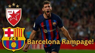 HIGHLIGHTS  RED STAR BELGRADE 2 vs 5 FC BARCELONA  UEFA CHAMPIONS LEAGUE 202425 [upl. by Llertnod]