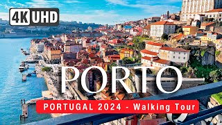 2024 PORTO Walking Tour 4K Portugal 🇵🇹 ☀️☔ CAPTIONS ▶️ 137 min [upl. by Standley]