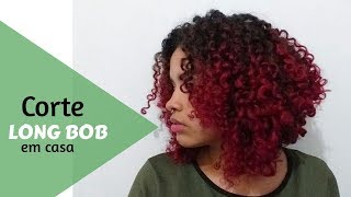 Como cortar o cabelo long bob sozinha  por Natália Moraes [upl. by Leiuqese]