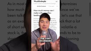 Wealthsimple Now Offers Stock Lending  What Is It [upl. by Veronica]