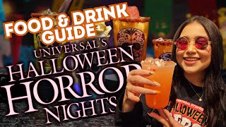 ULTIMATE HORROR NIGHTS FOOD amp DRINK GUIDE 2024 UNIVERSAL STUDIOS HOLLYWOOD [upl. by Kara-Lynn]