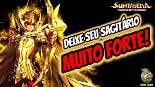 COMO EQUIPAR AIOLOS DE SAGITÁRIO  ANALISE COMPLETA  SAINT SEIYA AWAKENING [upl. by Dukie]