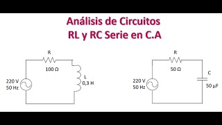 Circuitos RL y RC serie en Alterna Diagrama Fasorial Ejercicio Resuelto [upl. by Riannon]