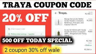 traya coupon code  traya 20 off new coupon  today special offers [upl. by Gaves]