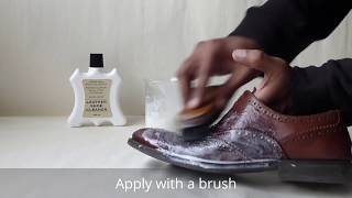 How to clean water stains from aniline porous leather shoes [upl. by Emmi]