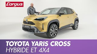 Toyota Yaris Cross 2021 A bord du SUV urbain hybride et 4x4 [upl. by Layol]