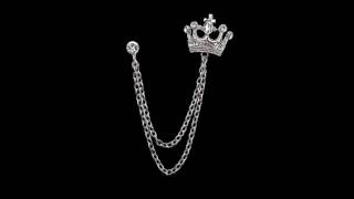 Crown Tassel Chain Brooch Lapel Pin for Coat Suit [upl. by Augusta]