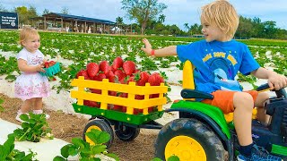 Chris and Mom learn to harvest berries at the farm [upl. by Miarfe547]