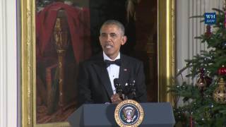 Obama Ribs James Taylor At Kennedy Honors Reception [upl. by Ak]