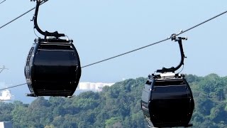 Singapore Cable Car Ride Mount Faber to Sentosa [upl. by Yttel]