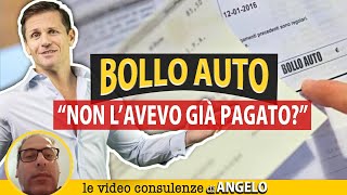 AVVISO per BOLLO AUTO già PAGATO che fare  Avv Angelo Greco [upl. by Carboni669]