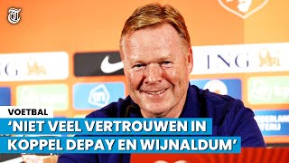 Hier deed bondscoach Ronald Koeman nogal geheimzinnig over [upl. by Ruddy]