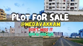 Plots for sale at Medavakkam Land sale ChennaiCMDA Approved Property New Property [upl. by Rosalinda]