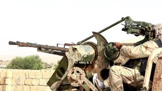 Libyan Revolution  Rebels rock with the 145mm AA gun [upl. by Ihcas]