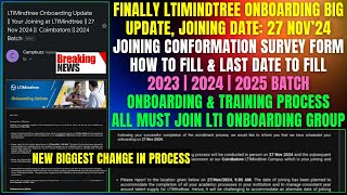 🔥LTIMindtree Onboarding Started  Training amp Joining  Joining Date 27 Nov  New Onboarding Process [upl. by Selda436]