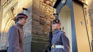 Edinburgh Castle Guards Crown Square [upl. by Alhahs]