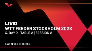 LIVE  T2  Qualifying Day 2  WTT Feeder Stockholm 2023  Session 2 [upl. by Eillime]