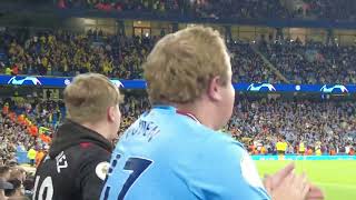 BVB away fans reaction to Jude Bellingham goal vs Man City [upl. by Yentruoc]