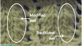 Knitting a better left leaning decrease  a modified ssk [upl. by Durkee]