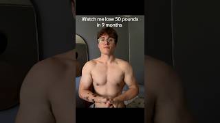 LOST 50 POUNDS IN 9 MONTHS gym weightlossmotivation weightloss gymmotivation glowup abs [upl. by Aseefan]