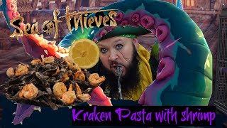 Kracken Pasta with Shrimp From The Sea Of Thieves Cookbook [upl. by Isaak]