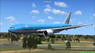 FSX KLM Boeing 777200ER Landing at Amsterdam Airport Schiphol [upl. by Eelrefinnej805]