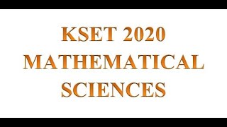 How to Qualify KSET Mathematical Sciences [upl. by Inalaehak]