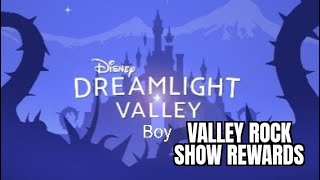 Disney Dreamlight Valley Boy Valley Rock Show Rewards [upl. by Stillas]