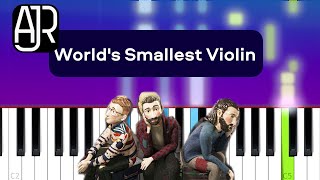 AJR  Worlds Smallest Violin  Piano Tutorial [upl. by Anital46]