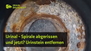 Rohrreinigung Urinal  Spirale abgerissen und jetzt Urinstein entfernen [upl. by Bouchier566]