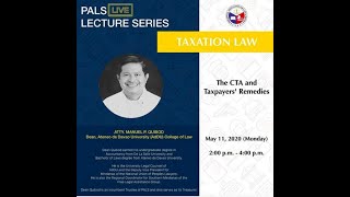 Taxation  Taxpayers Remedies PALS Live Lecture Series 2020 [upl. by Ahsats]