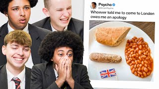 British Highschoolers react to British Food Memes [upl. by Enelehcim]