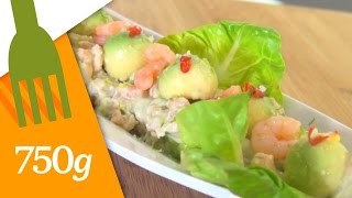 Recette Avocats aux crevettes  750g [upl. by Oniskey295]