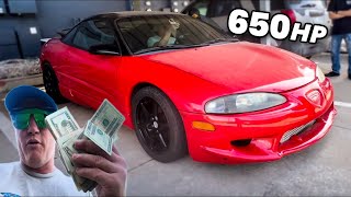 My New BIG TURBO EAGLE TALON TSI is SCARY FAST 650HP Sleeper Build [upl. by Ahsikan]