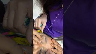 How to Threading Eyebrows 👁️ eyebrow sanask shorts threading howtostyle salon beauty [upl. by Rigdon]