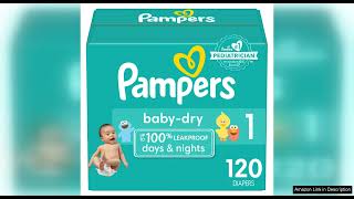 Pampers Baby Dry Diapers  Size 1 120 Count Absorbent Disposable Diapers Review [upl. by Adonis]