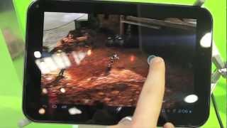 Toshiba 77quot Tegra 3 tablet handson [upl. by Oicor]