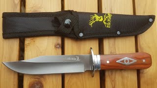 Elk Ridge Bowie Knife ER 509 Fixed BLADE Full review amp test cuts I hate this KNIFE WORST BLADE [upl. by Hcra788]